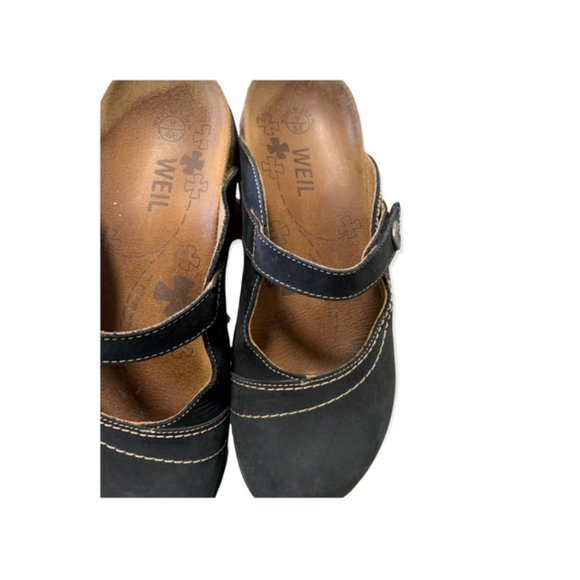 Dr Andrew Weil Navy Mary Jane Slip On Clog - Picture 5 of 5